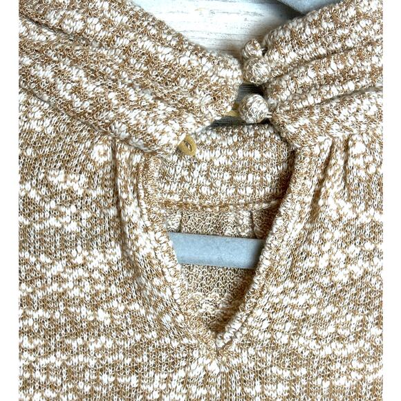 Altar’d State Women’s S Tan Cream Lace Long Sleeve Fringe Tunic Sweater Top - Picture 6 of 8